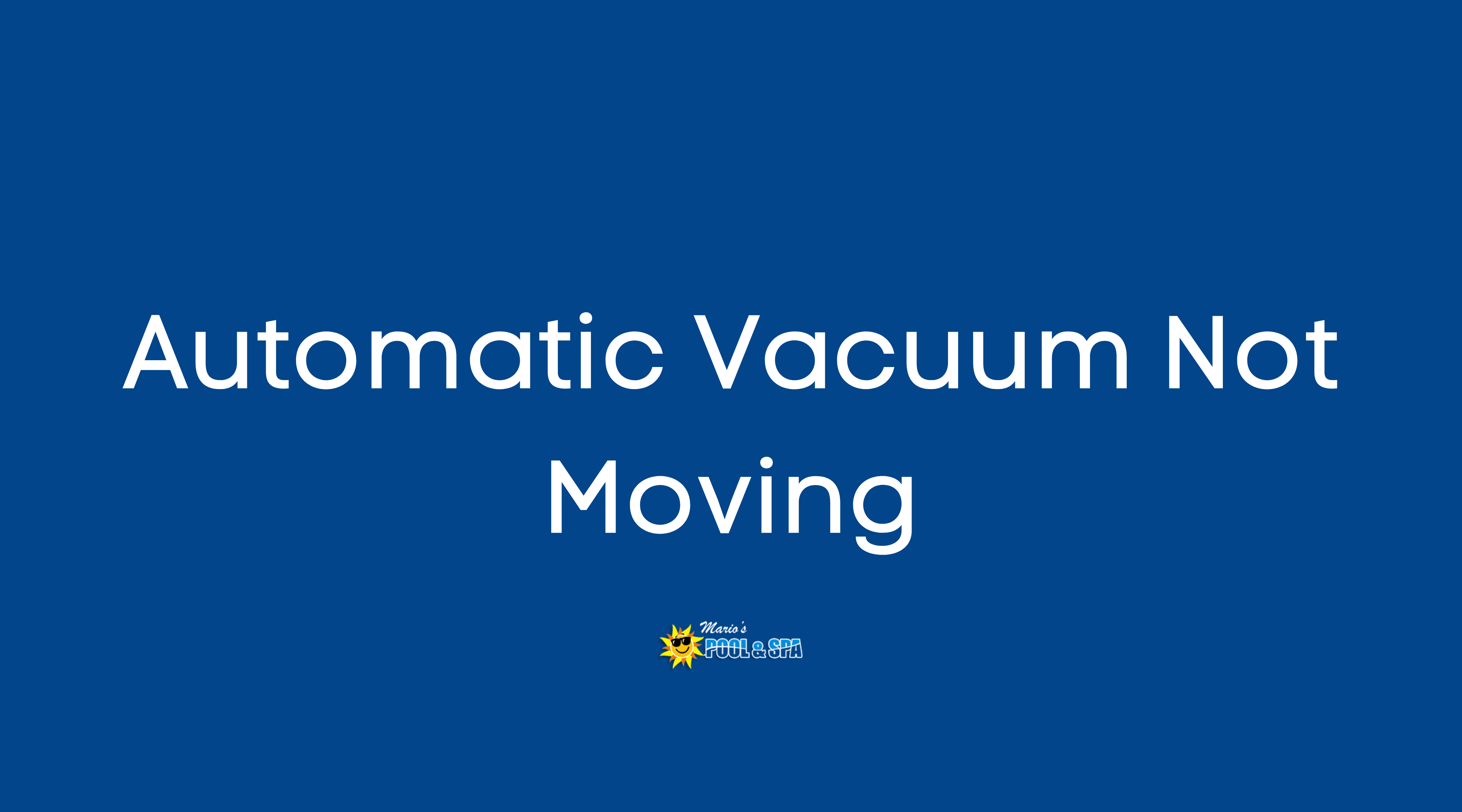 Automatic Vacuum Not Moving Mario